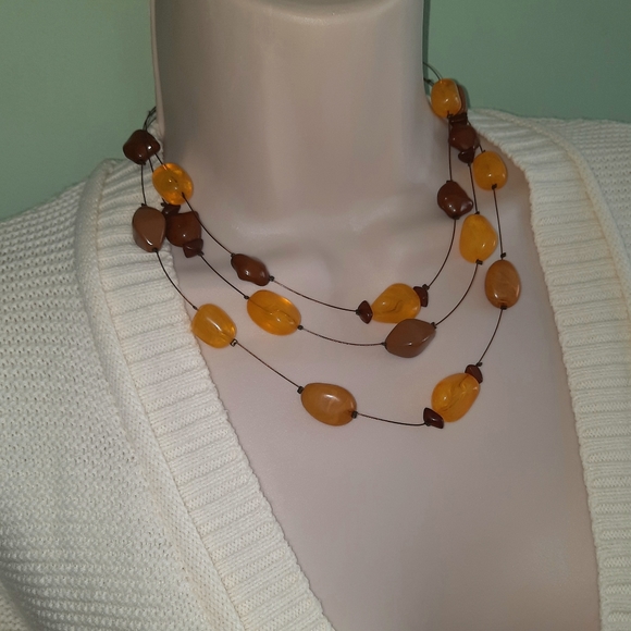 Charter Club 3 row Necklace - Picture 5 of 5